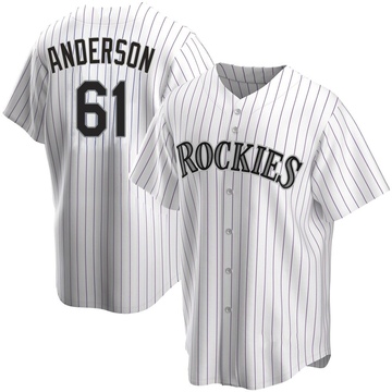 Nick Anderson Men's Replica Colorado Rockies White Home Jersey