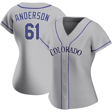 Nick Anderson Women's Authentic Colorado Rockies Gray Road Jersey