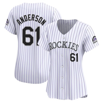 Nick Anderson Women's Limited Colorado Rockies White Home Jersey