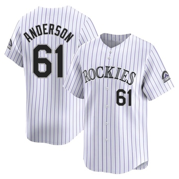 Nick Anderson Youth Limited Colorado Rockies White Home Jersey
