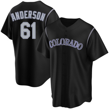 Nick Anderson Youth Replica Colorado Rockies Black Alternate Jersey