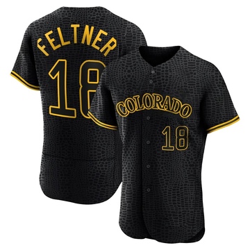 Ryan Feltner Men's Authentic Colorado Rockies Black Snake Skin City Jersey