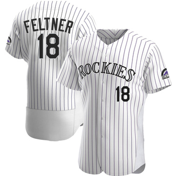 Ryan Feltner Men's Authentic Colorado Rockies White Home Jersey