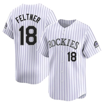 Ryan Feltner Men's Limited Colorado Rockies White Home Jersey