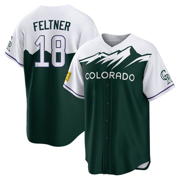 Ryan Feltner Men's Replica Colorado Rockies Green 2022 City Connect Jersey