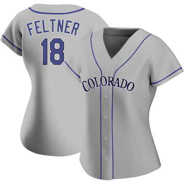 Ryan Feltner Women's Replica Colorado Rockies Gray Road Jersey