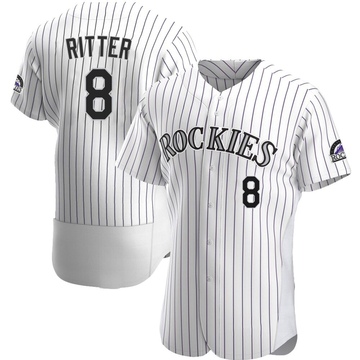Ryan Ritter Men's Authentic Colorado Rockies White Home Jersey