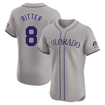 Ryan Ritter Men's Elite Colorado Rockies Gray Road Jersey