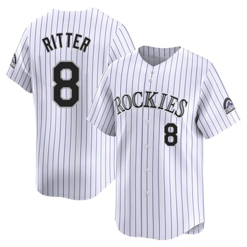Ryan Ritter Men's Limited Colorado Rockies White Home Jersey