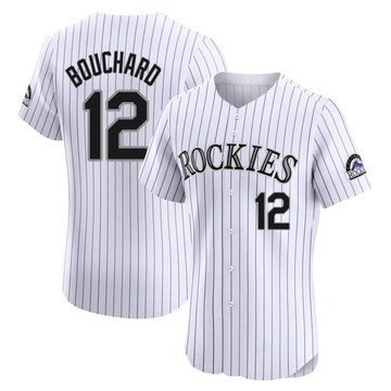Sean Bouchard Men's Elite Colorado Rockies White Home Jersey