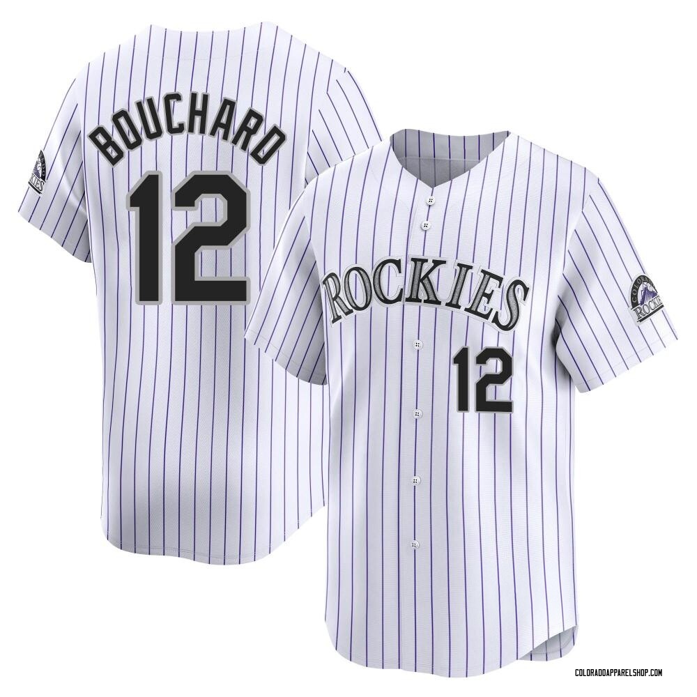 Sean Bouchard Men's Limited Colorado Rockies White Home Jersey