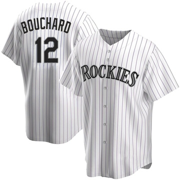 Sean Bouchard Men's Replica Colorado Rockies White Home Jersey