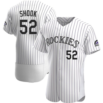 TJ Shook Men's Authentic Colorado Rockies White Home Jersey