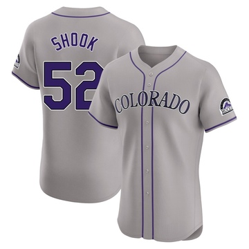TJ Shook Men's Elite Colorado Rockies Gray Road Jersey