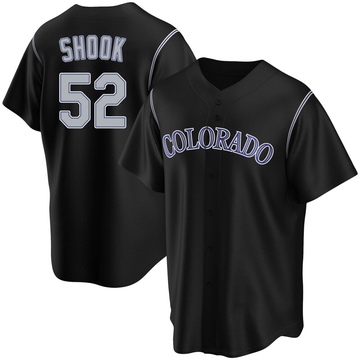 TJ Shook Men's Replica Colorado Rockies Black Alternate Jersey
