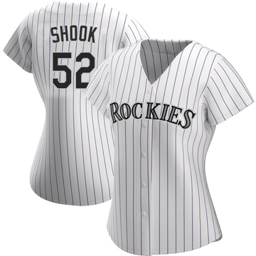 TJ Shook Women's Authentic Colorado Rockies White Home Jersey