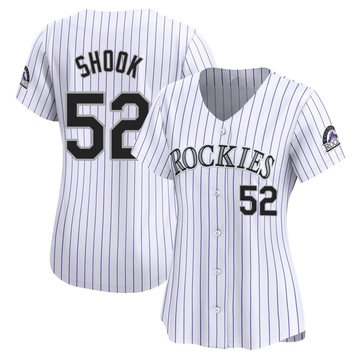 TJ Shook Women's Limited Colorado Rockies White Home Jersey