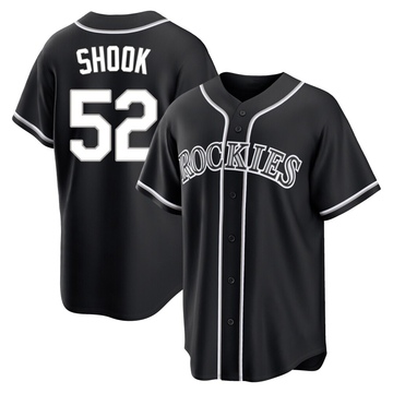 TJ Shook Youth Replica Colorado Rockies Black Fashion Out Jersey