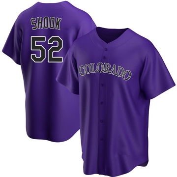 TJ Shook Youth Replica Colorado Rockies Purple Alternate Jersey