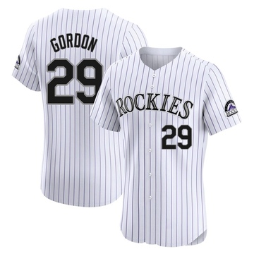 Tanner Gordon Men's Elite Colorado Rockies White Home Jersey