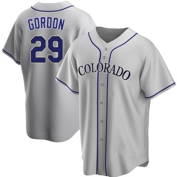 Tanner Gordon Men's Replica Colorado Rockies Gray Road Jersey