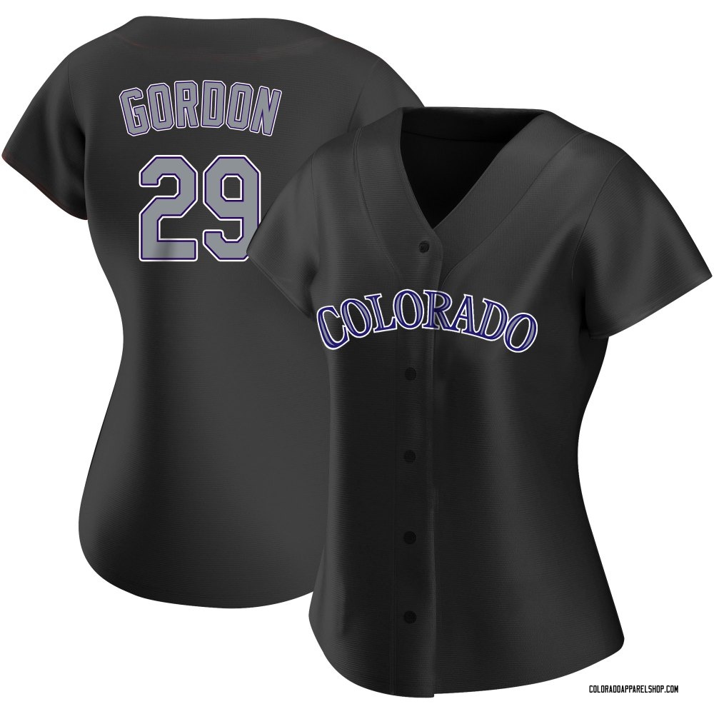 Tanner Gordon Women's Replica Colorado Rockies Black Alternate Jersey