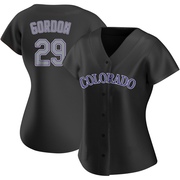Tanner Gordon Women's Replica Colorado Rockies Black Alternate Jersey