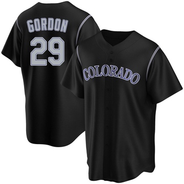 Tanner Gordon Youth Replica Colorado Rockies Black Alternate Jersey