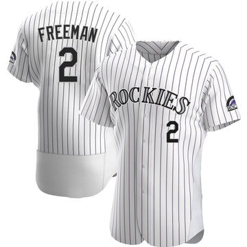 Tyler Freeman Men's Authentic Colorado Rockies White Home Jersey