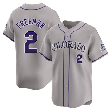 Tyler Freeman Men's Limited Colorado Rockies Gray Road Jersey