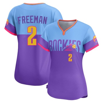 Tyler Freeman Women's Limited Colorado Rockies Purple/Light Blue 2025 City Connect Jersey