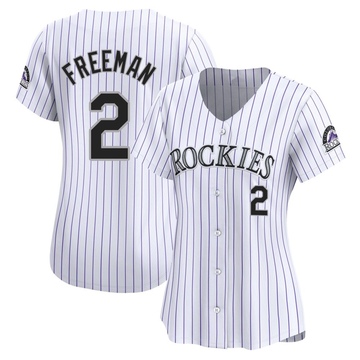 Tyler Freeman Women's Limited Colorado Rockies White Home Jersey