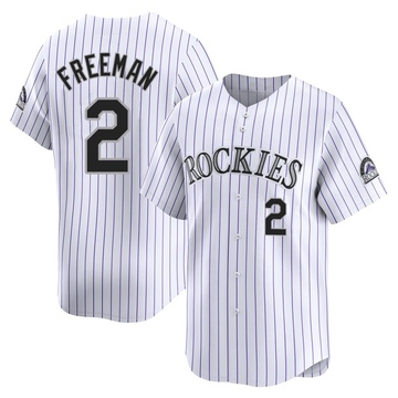 Tyler Freeman Youth Limited Colorado Rockies White Home Jersey