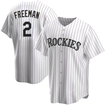 Tyler Freeman Youth Replica Colorado Rockies White Home Jersey