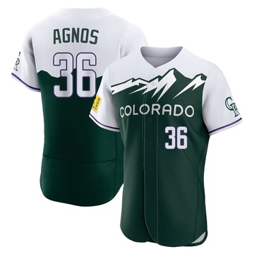 Zachary Agnos Men's Authentic Colorado Rockies Green 2022 City Connect Jersey
