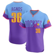 Zachary Agnos Men's Elite Colorado Rockies Purple/Light Blue 2025 City Connect Jersey