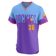 Zachary Agnos Men's Elite Colorado Rockies Purple/Light Blue 2025 City Connect Jersey