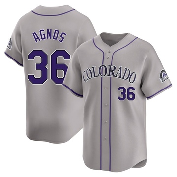Zachary Agnos Men's Limited Colorado Rockies Gray Road Jersey