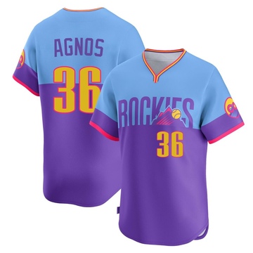 Zachary Agnos Men's Limited Colorado Rockies Purple/Light Blue 2025 City Connect Jersey