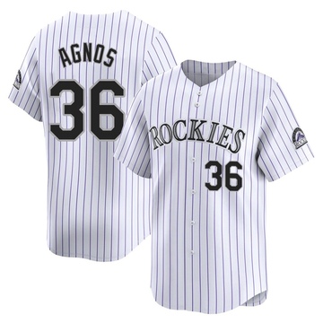 Zachary Agnos Men's Limited Colorado Rockies White Home Jersey