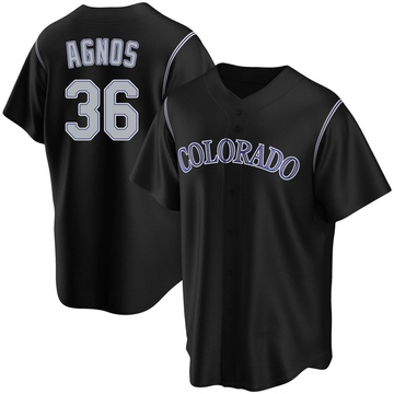 Zachary Agnos Men's Replica Colorado Rockies Black Alternate Jersey