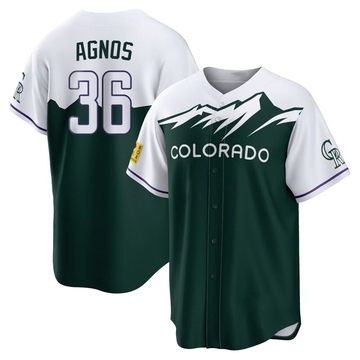 Zachary Agnos Men's Replica Colorado Rockies Green 2022 City Connect Jersey