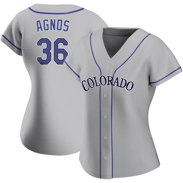 Zachary Agnos Women's Authentic Colorado Rockies Gray Road Jersey