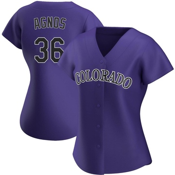 Zachary Agnos Women's Authentic Colorado Rockies Purple Alternate Jersey