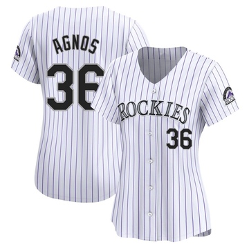 Zachary Agnos Women's Limited Colorado Rockies White Home Jersey